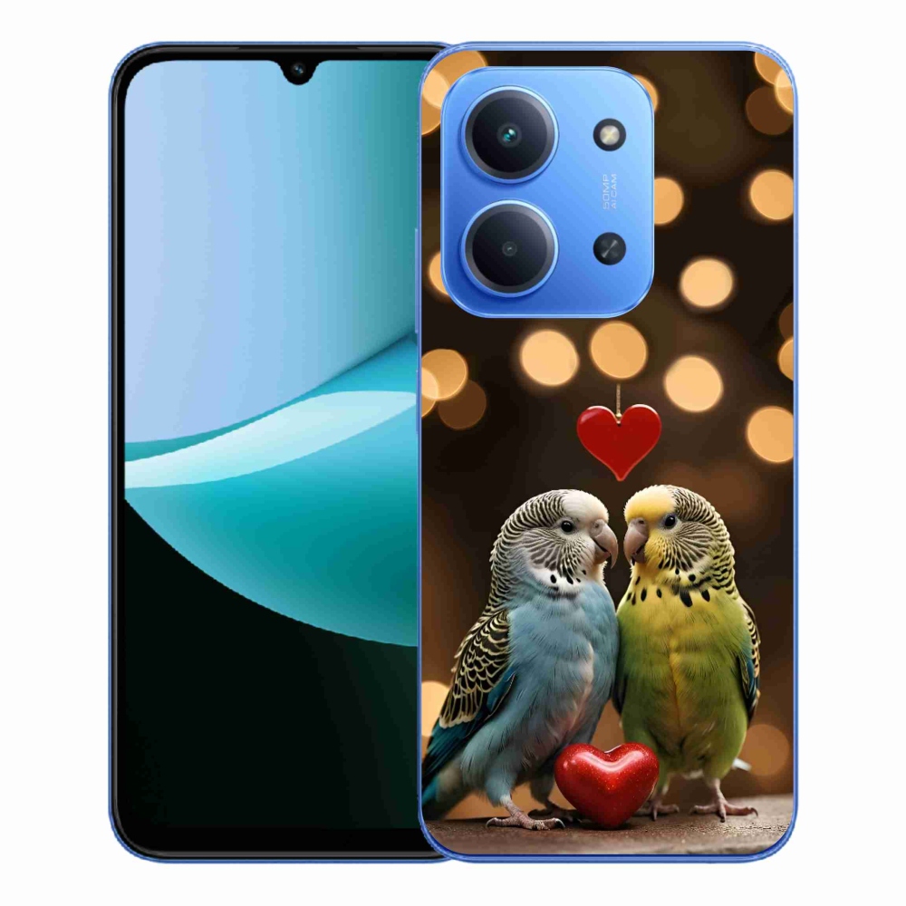Gelový kryt mmCase na Xiaomi Redmi 15C 173mm - zamilovaní papoušci