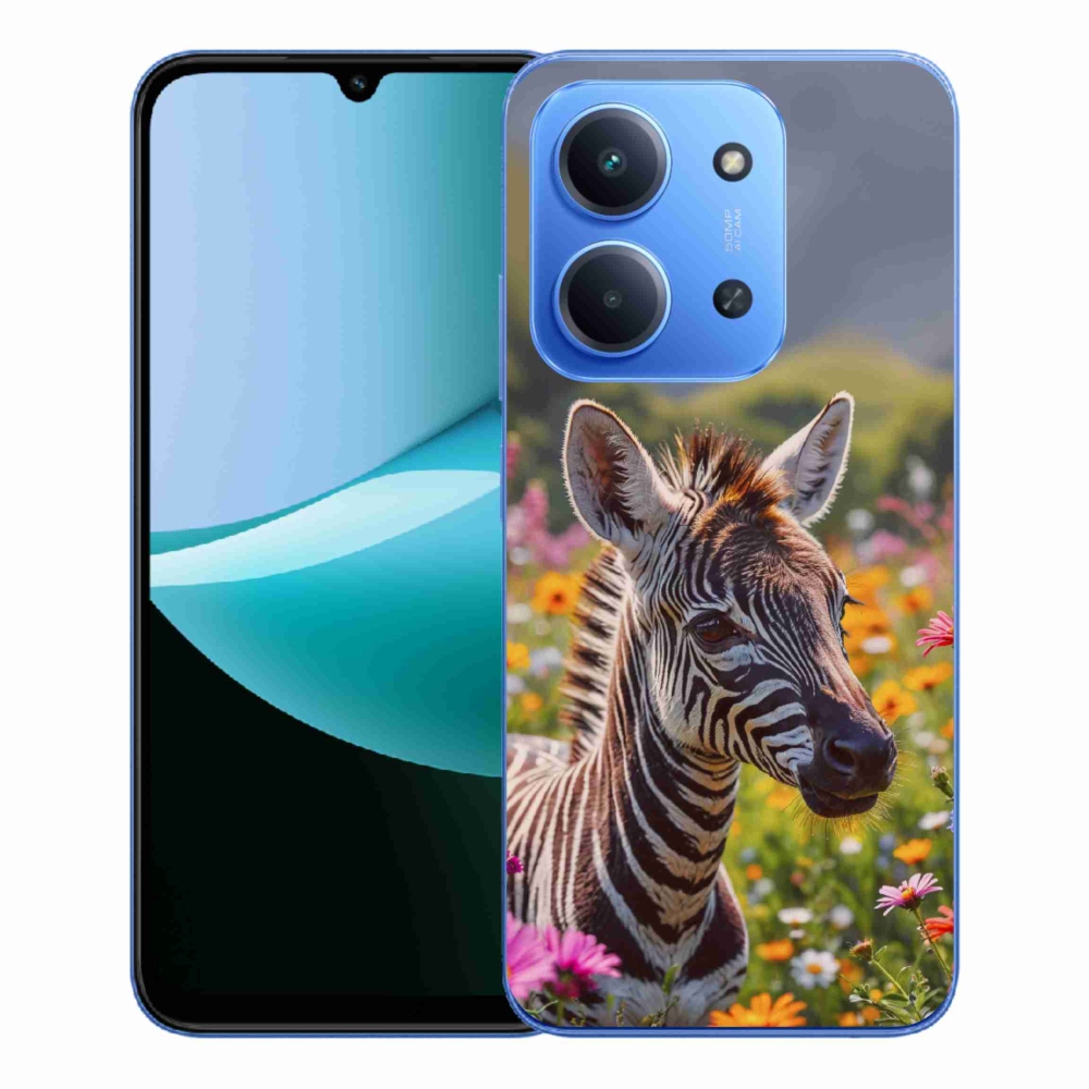 Gelový kryt mmCase na Xiaomi Redmi 15C 173mm - zebra na louce