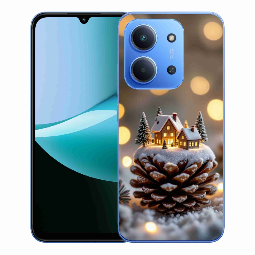 Gelový kryt mmCase na Xiaomi Redmi 15C 173mm - zimní vesnička