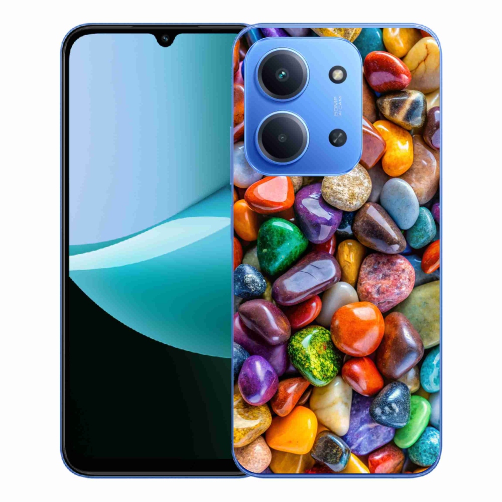 Gelový kryt mmCase na Xiaomi Redmi 15C 4G/5G (173mm) - barevné kamínky