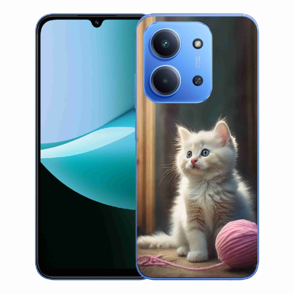 Gelový kryt mmCase na Xiaomi Redmi 15C 4G/5G (173mm) - bílé kotě 2