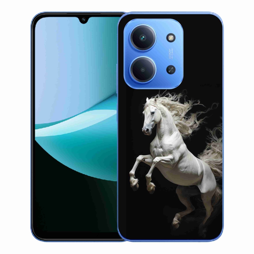 Gelový kryt mmCase na Xiaomi Redmi 15C 4G/5G (173mm) - bílý kůň 4