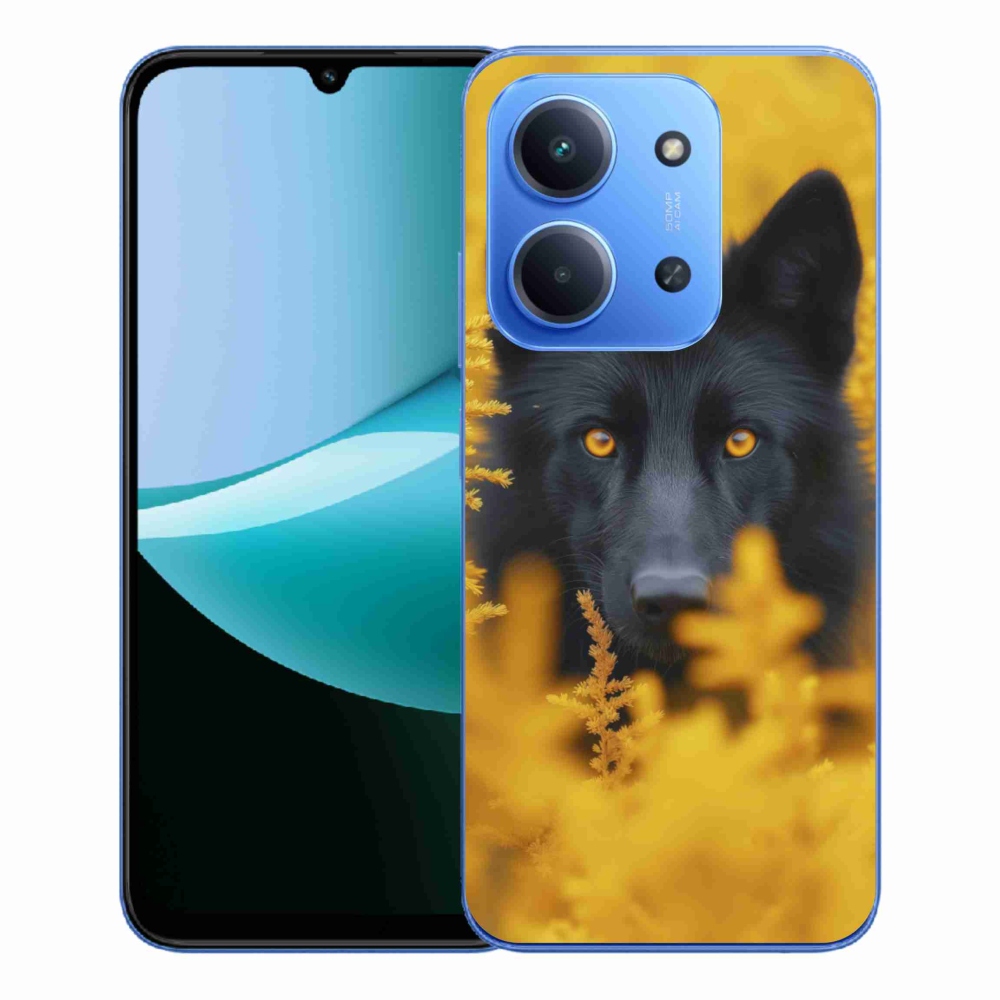 Gelový kryt mmCase na Xiaomi Redmi 15C 4G/5G (173mm) - černý vlk 2