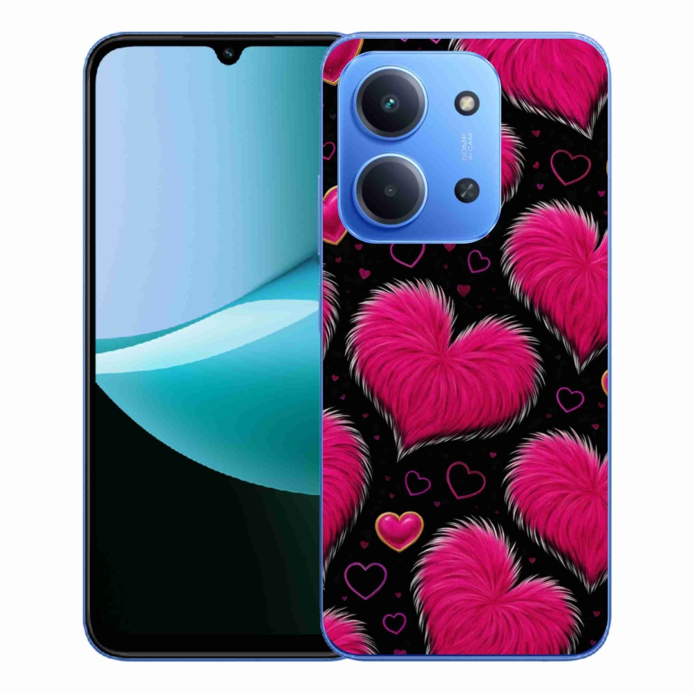 Gelový kryt mmCase na Xiaomi Redmi 15C 4G/5G (173mm) - hebká srdce