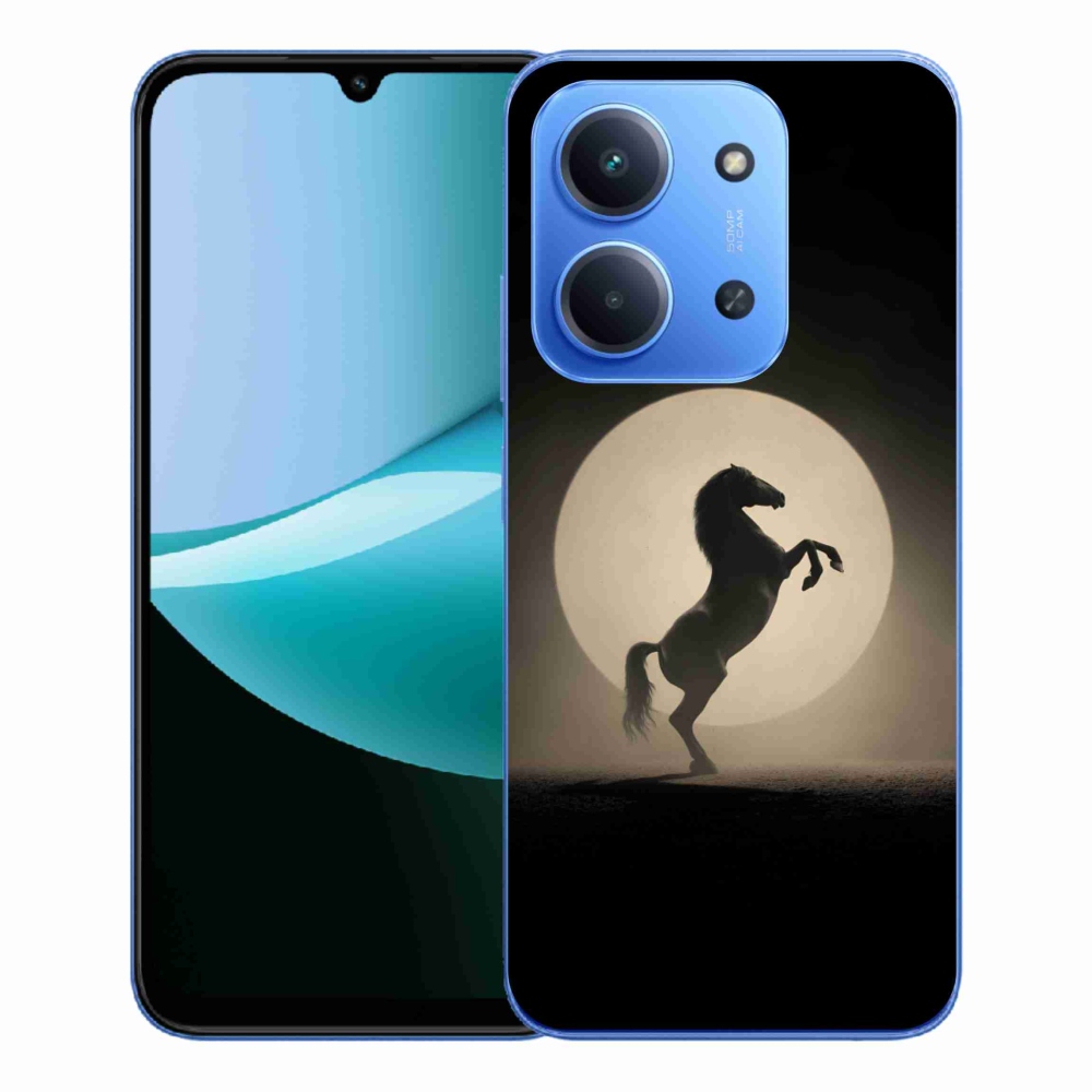 Gelový kryt mmCase na Xiaomi Redmi 15C 4G/5G (173mm) - kůň v siluetě