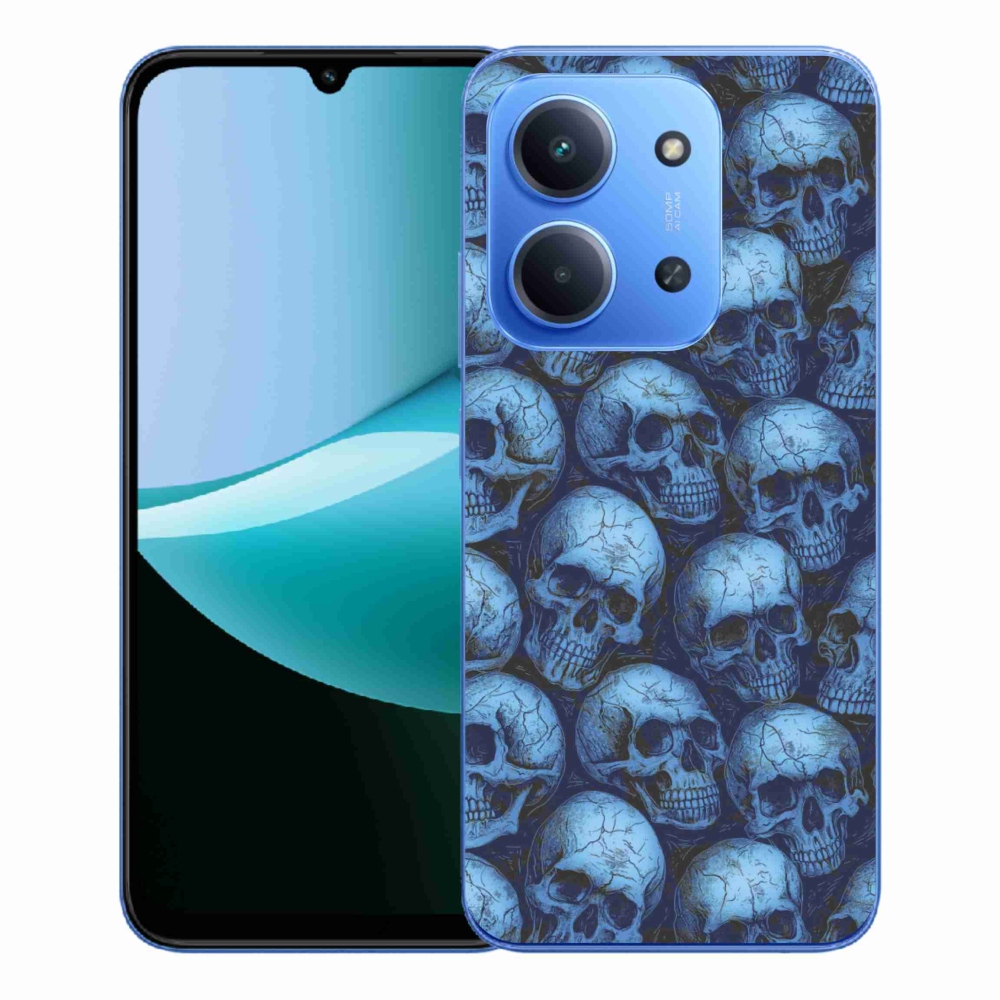 Gelový kryt mmCase na Xiaomi Redmi 15C 4G/5G (173mm) - lebky