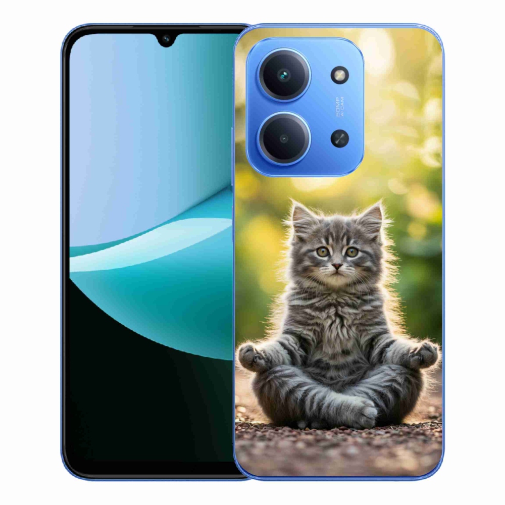 Gelový kryt mmCase na Xiaomi Redmi 15C 4G/5G (173mm) - meditující kotě