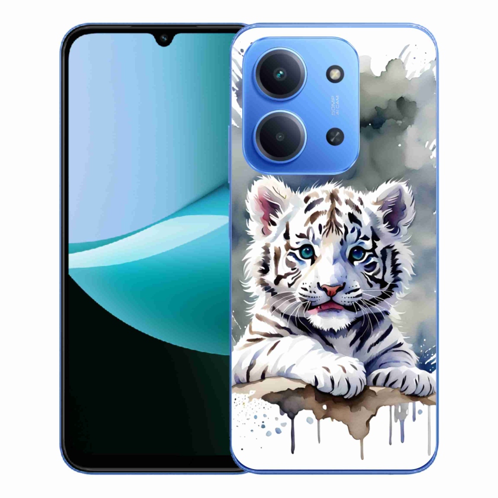 Gelový kryt mmCase na Xiaomi Redmi 15C 4G/5G (173mm) - mládě bílého tygra