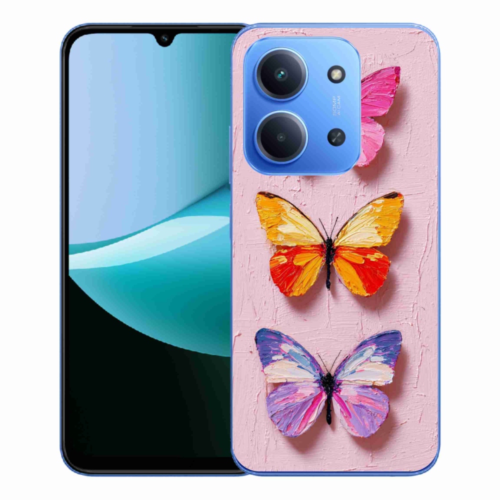 Gelový kryt mmCase na Xiaomi Redmi 15C 4G/5G (173mm) - motýlí trojice