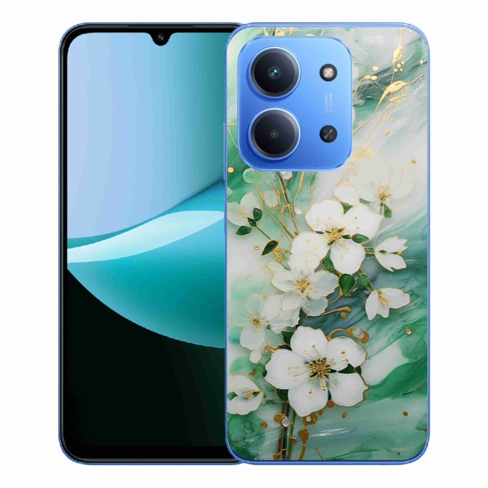 Gelový kryt mmCase na Xiaomi Redmi 15C 4G/5G (173mm) - něžné květy