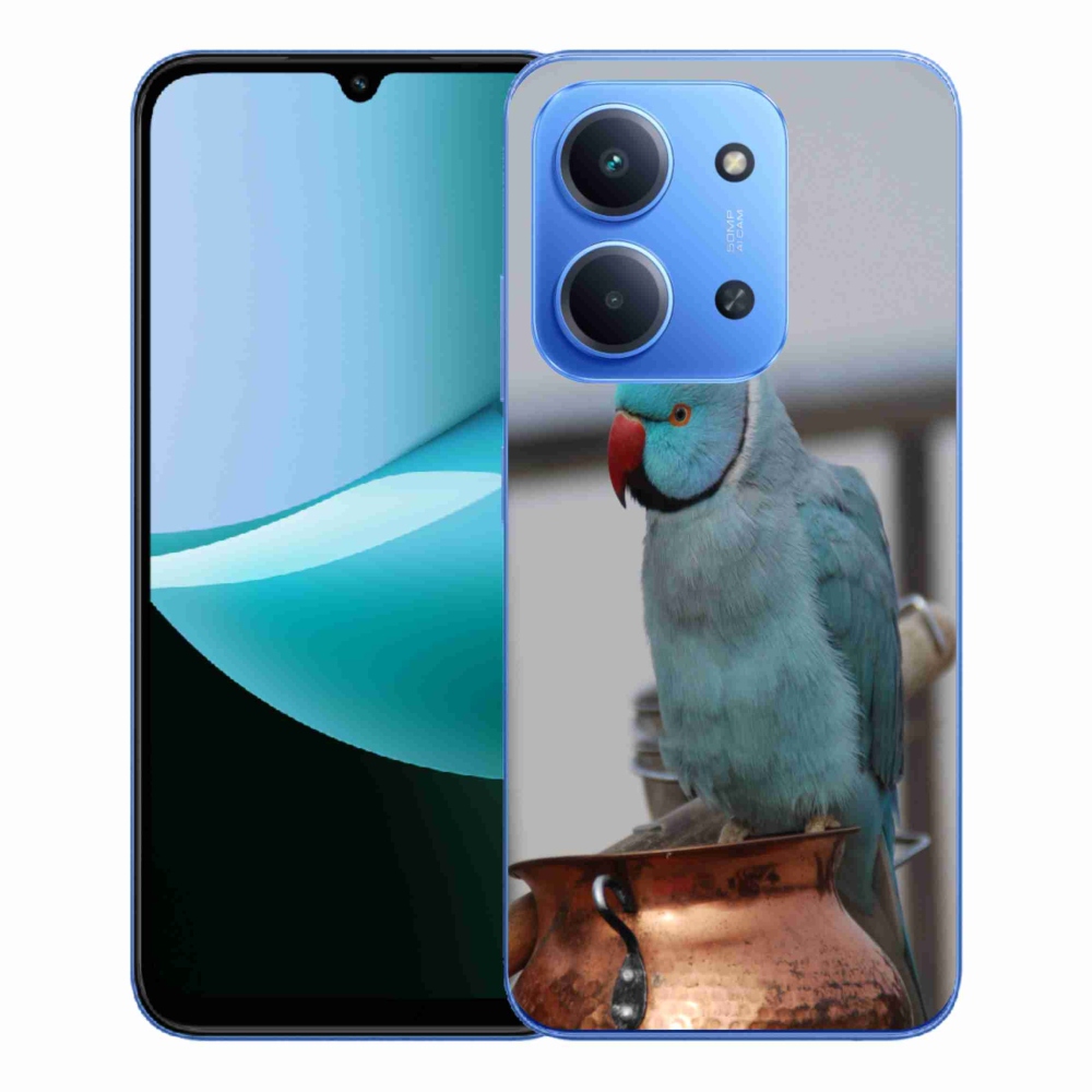 Gelový kryt mmCase na Xiaomi Redmi 15C 4G/5G (173mm) - papoušek alexandr modrý