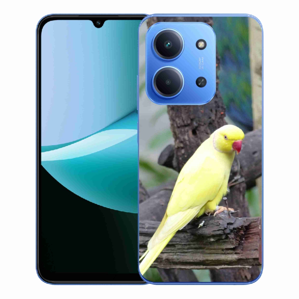Gelový kryt mmCase na Xiaomi Redmi 15C 4G/5G (173mm) - papoušek alexandr žlutý