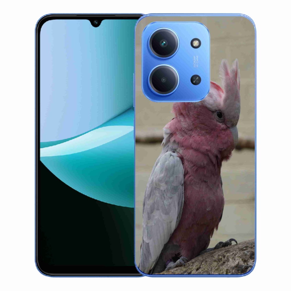 Gelový kryt mmCase na Xiaomi Redmi 15C 4G/5G (173mm) - papoušek kakadu růžový