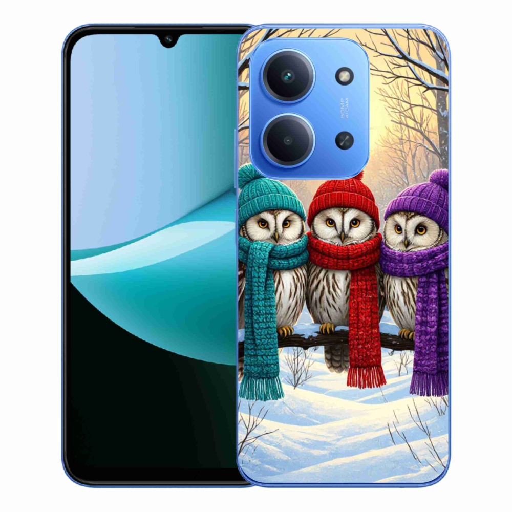 Gelový kryt mmCase na Xiaomi Redmi 15C 4G/5G (173mm) - soví přátelé