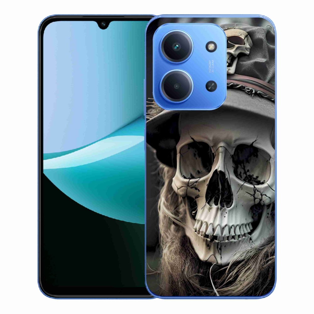 Gelový kryt mmCase na Xiaomi Redmi 15C 4G/5G (173mm) - temná lebka