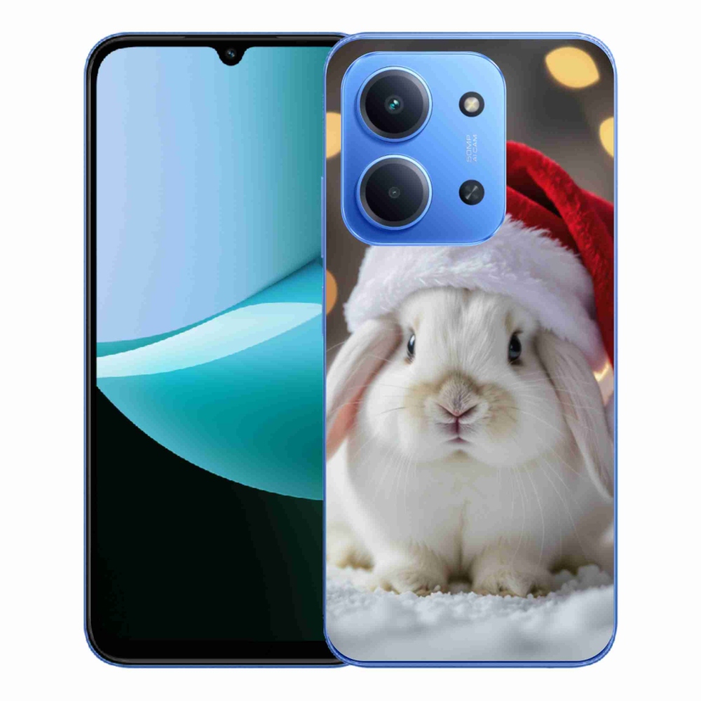 Gelový kryt mmCase na Xiaomi Redmi 15C 4G/5G (173mm) - vánoční králík