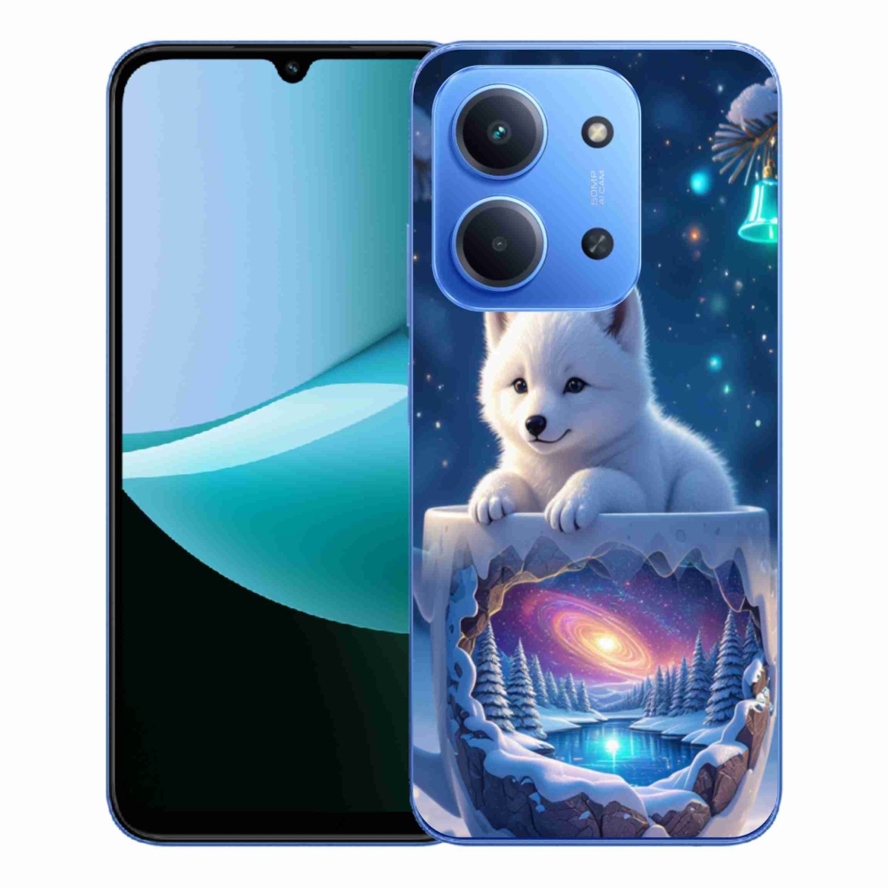 Gelový kryt mmCase na Xiaomi Redmi 15C 4G/5G (173mm) - vánoční štěně