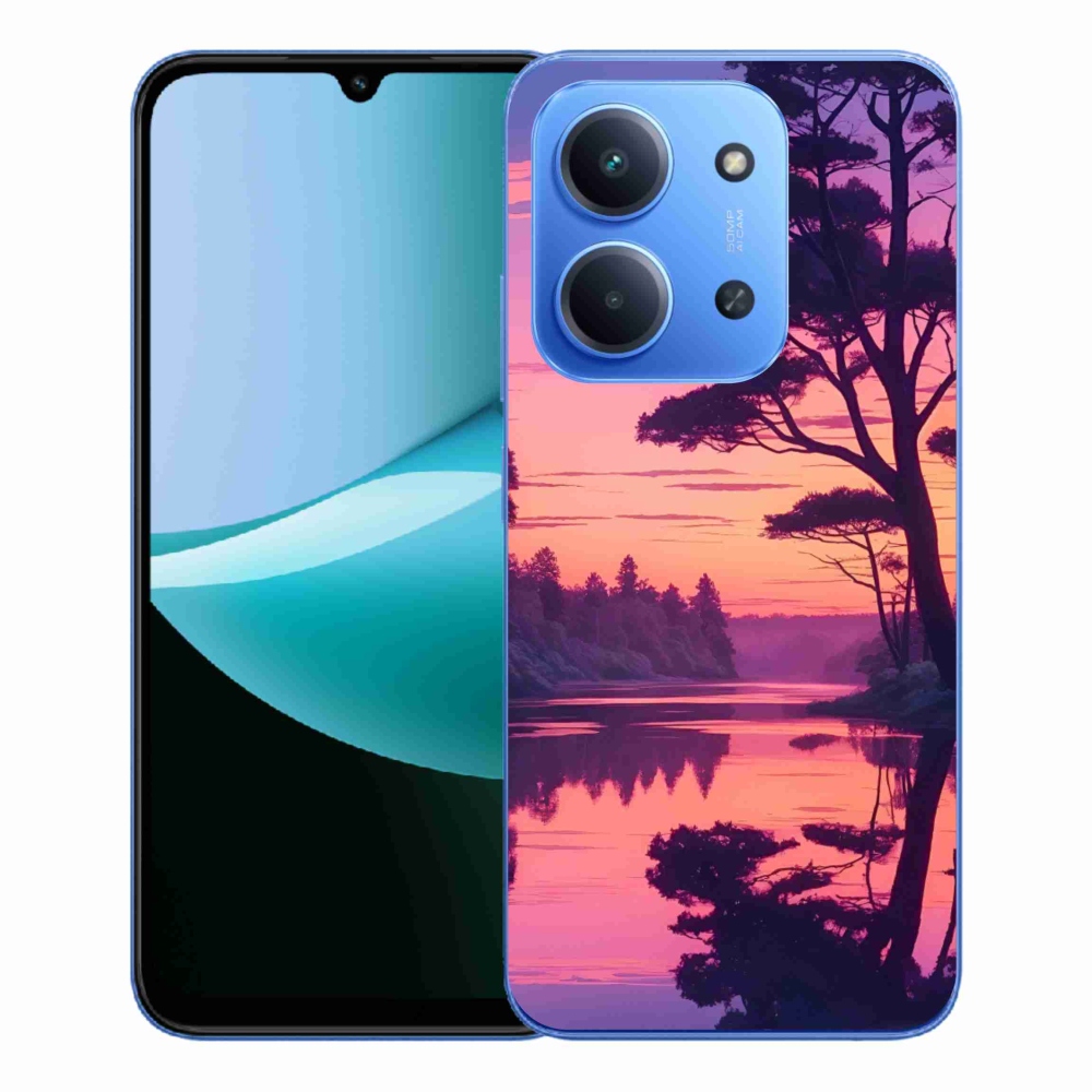 Gelový kryt mmCase na Xiaomi Redmi 15C 4G/5G (173mm) - západ slunce nad jezerem