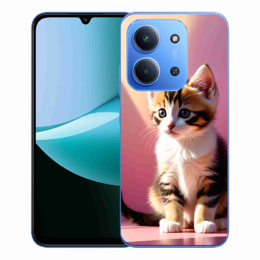 Gelový kryt mmCase na Xiaomi Redmi 15C 4G/5G (173mm) - zvědavé kotě 2