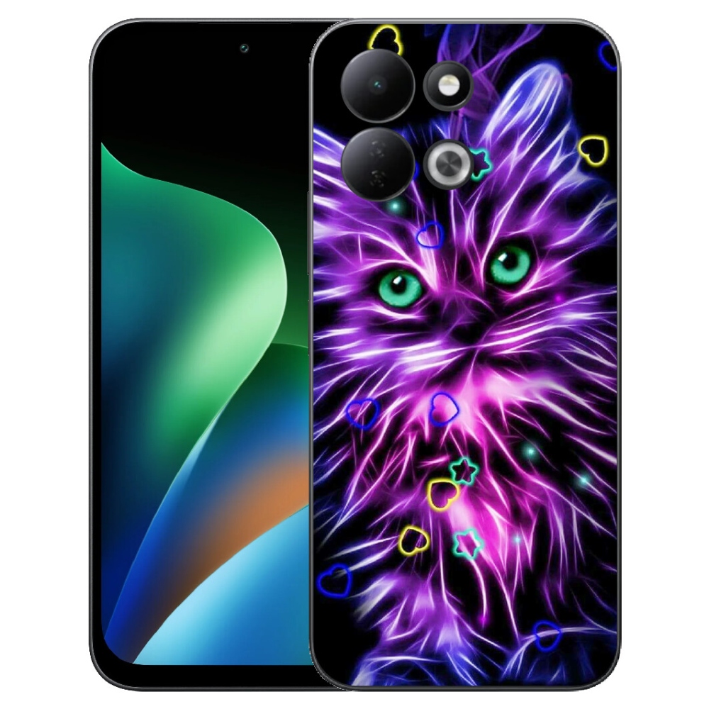 Gelový kryt mmCase na Xiaomi Redmi 17 4G/5G - abstraktní kočka