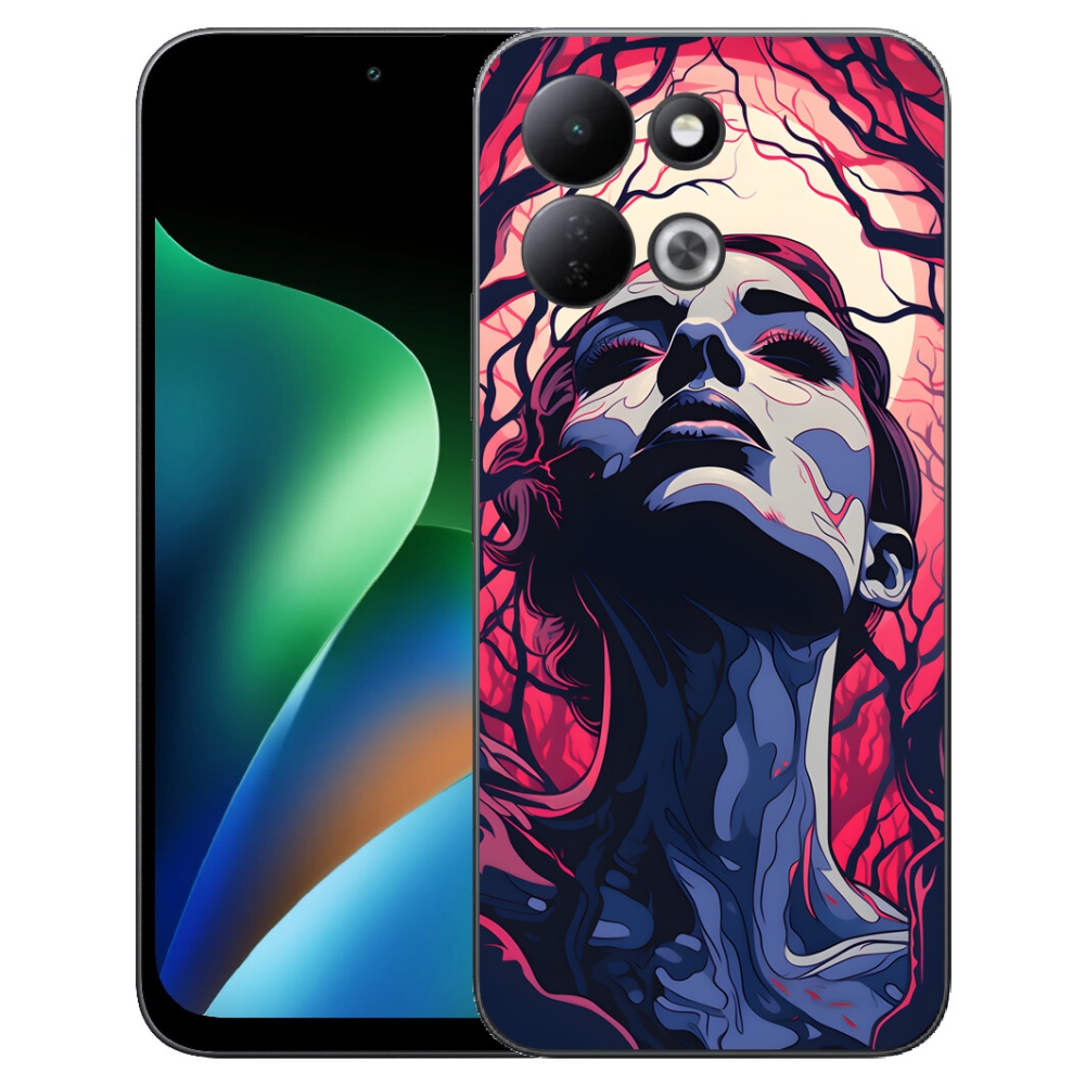 Gelový kryt mmCase na Xiaomi Redmi 17 4G/5G - abstraktní obličej