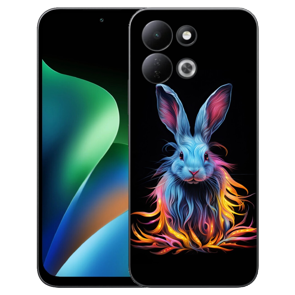 Gelový kryt mmCase na Xiaomi Redmi 17 4G/5G - abstraktní zajíc