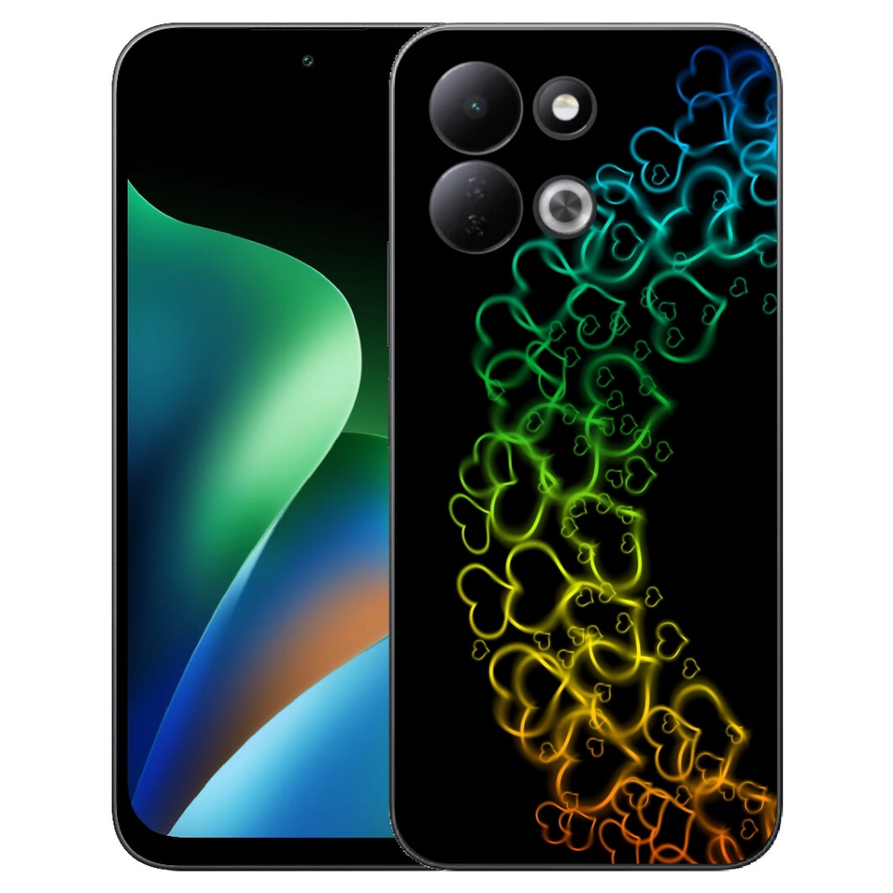 Gelový kryt mmCase na Xiaomi Redmi 17 4G/5G - barevná srdíčka