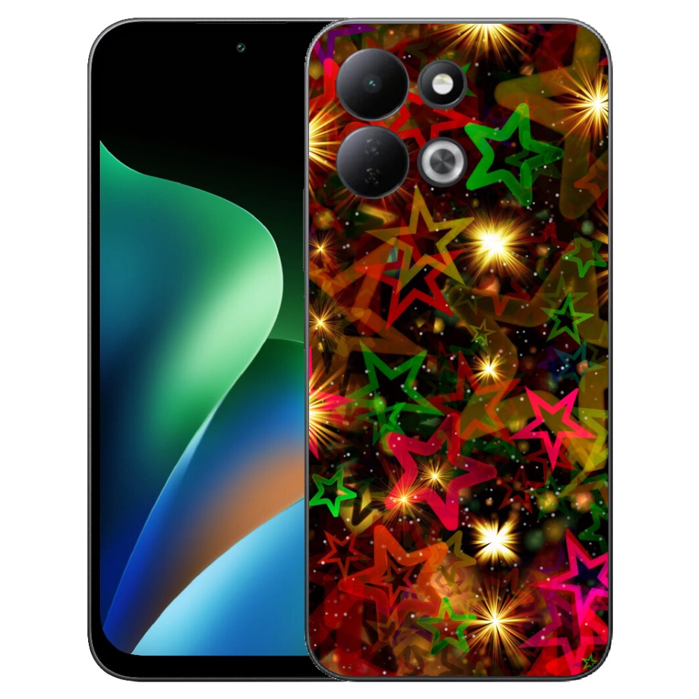 Gelový kryt mmCase na Xiaomi Redmi 17 4G/5G - barevné hvězdičky