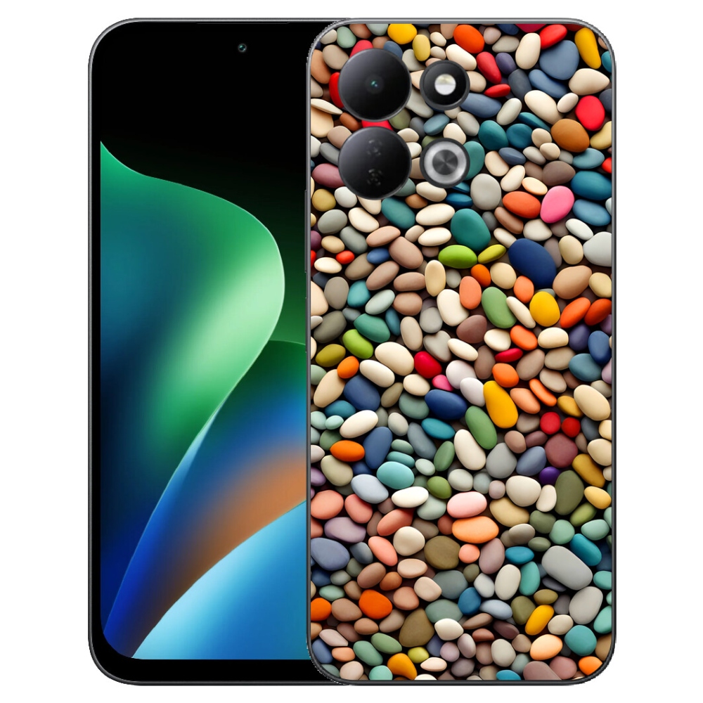 Gelový kryt mmCase na Xiaomi Redmi 17 4G/5G - barevné kamínky 2