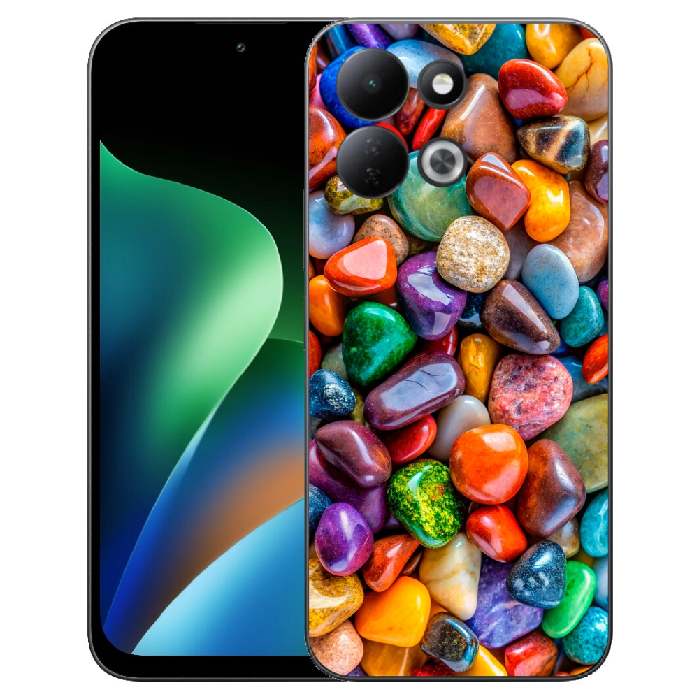 Gelový kryt mmCase na Xiaomi Redmi 17 4G/5G - barevné kamínky