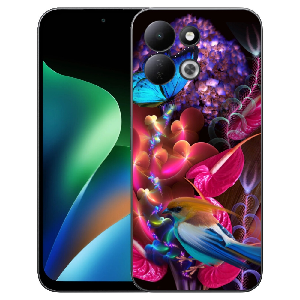 Gelový kryt mmCase na Xiaomi Redmi 17 4G/5G - barevné květiny