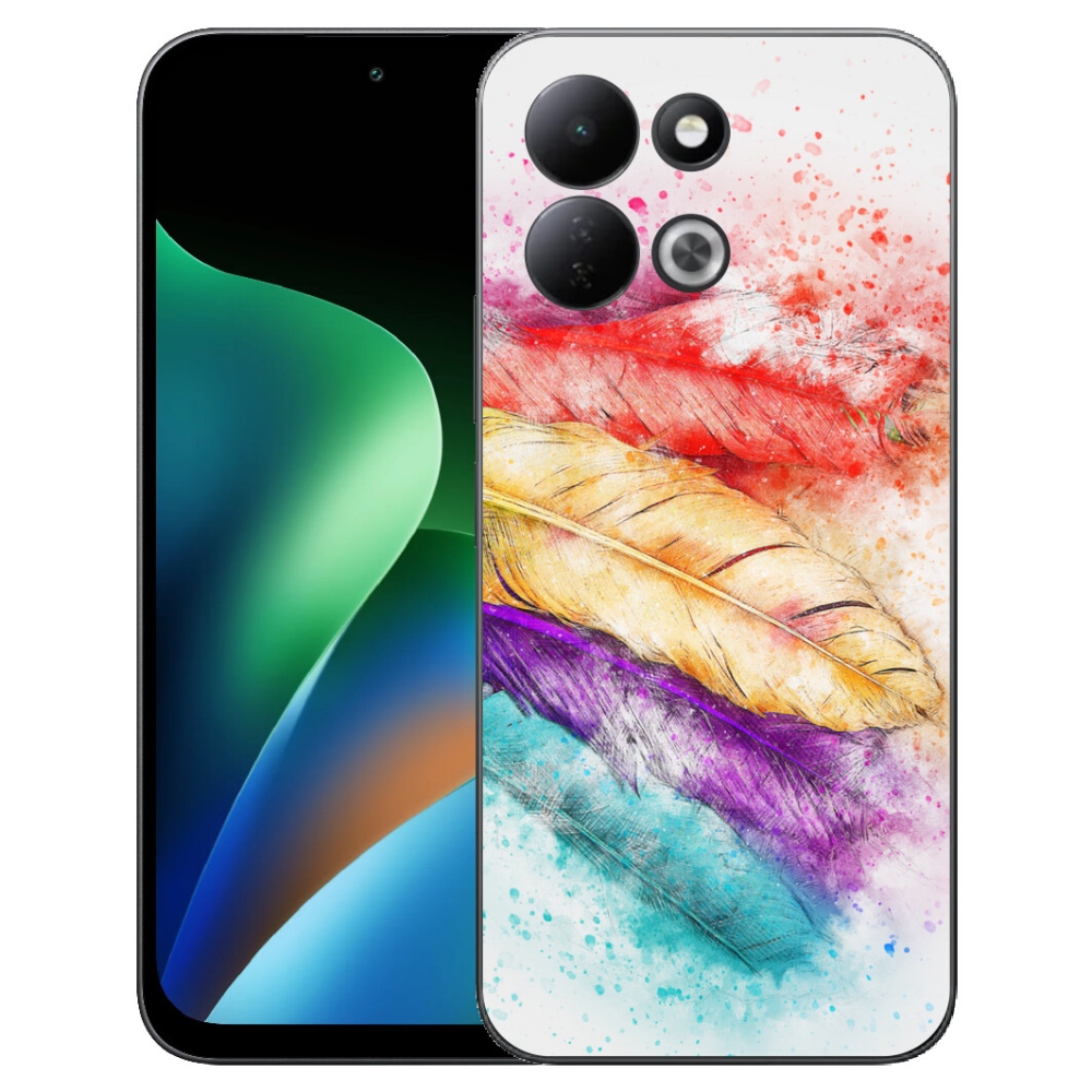 Gelový kryt mmCase na Xiaomi Redmi 17 4G/5G - barevné peří