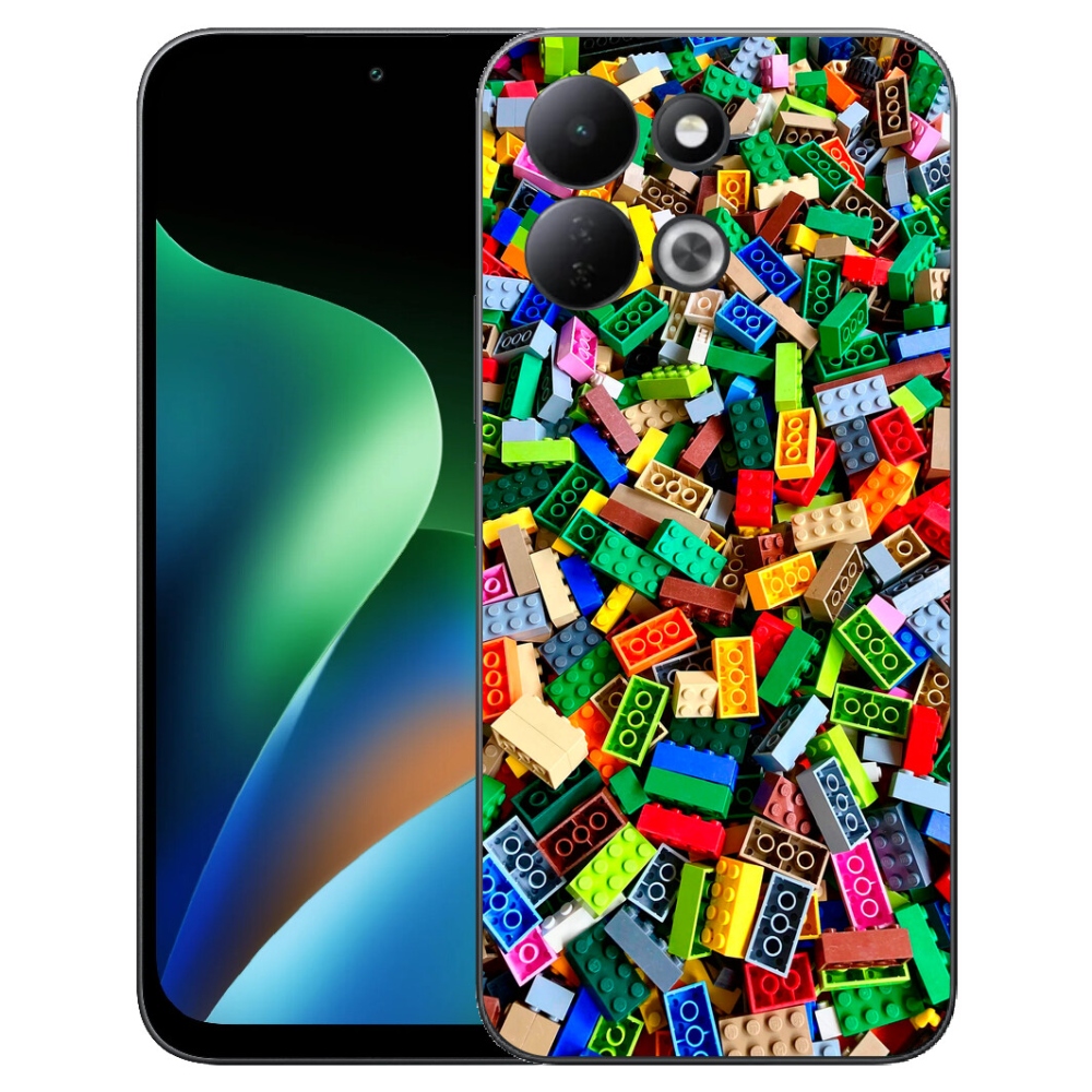 Gelový kryt mmCase na Xiaomi Redmi 17 4G/5G - barevné stavební kostky