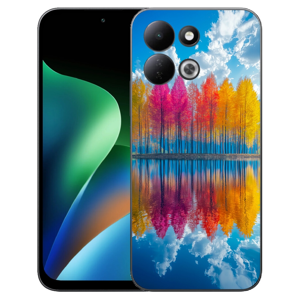 Gelový kryt mmCase na Xiaomi Redmi 17 4G/5G - barevné stromy