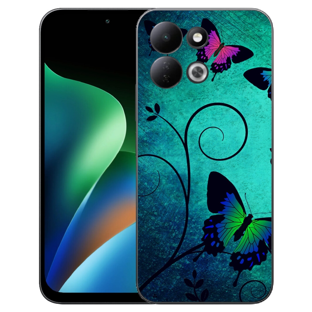 Gelový kryt mmCase na Xiaomi Redmi 17 4G/5G - barevní motýli