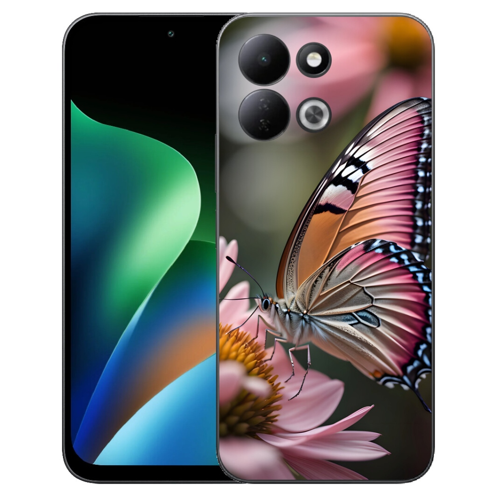 Gelový kryt mmCase na Xiaomi Redmi 17 4G/5G - barevný motýl