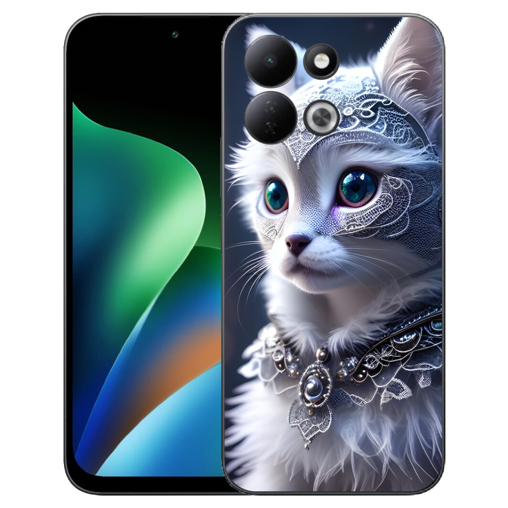 Gelový kryt mmCase na Xiaomi Redmi 17 4G/5G - bílá kočka