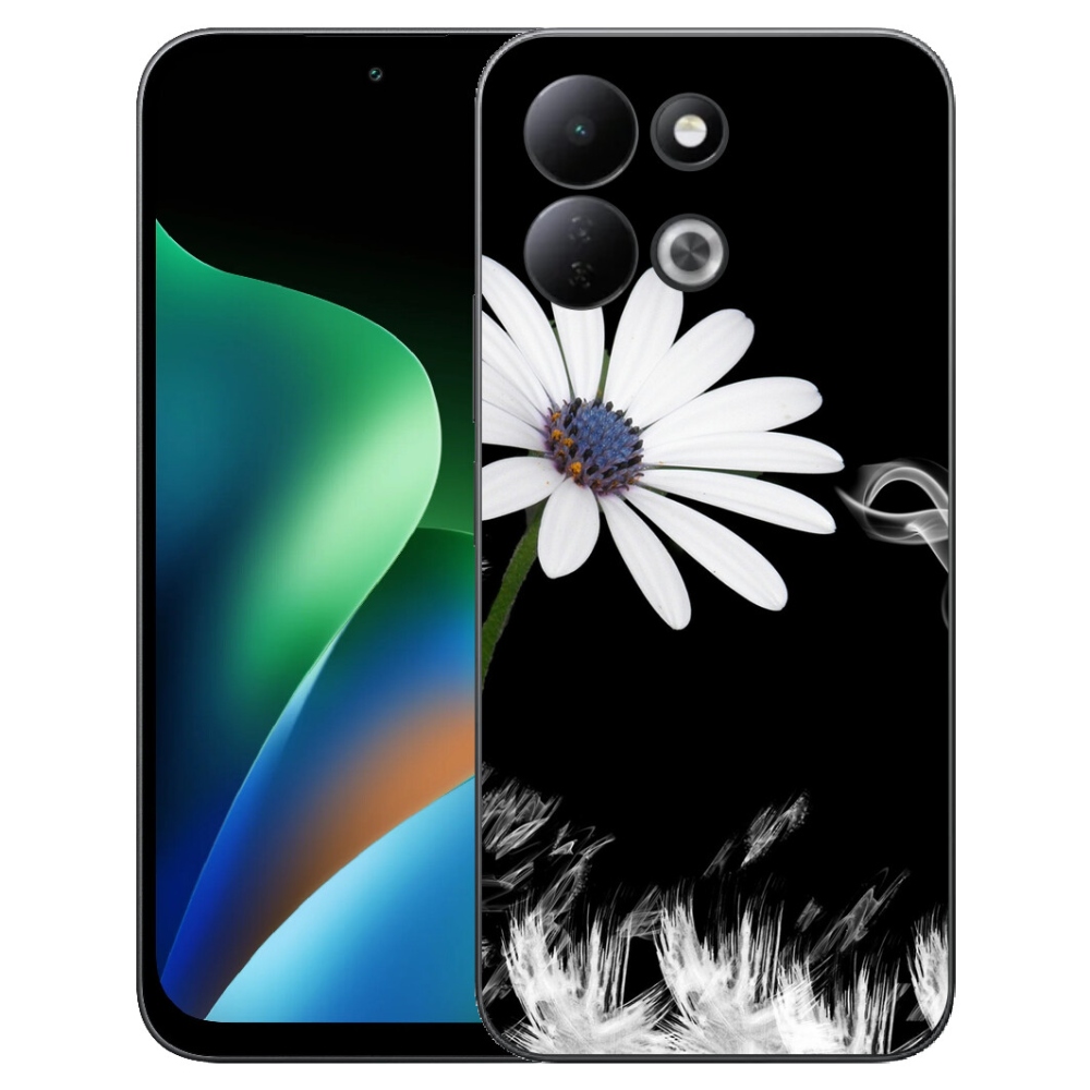 Gelový kryt mmCase na Xiaomi Redmi 17 4G/5G - bílá květina