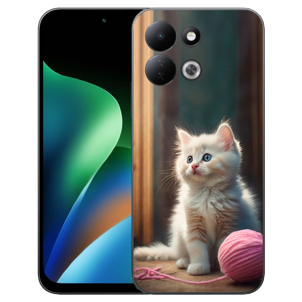 Gelový kryt mmCase na Xiaomi Redmi 17 4G/5G - bílé kotě 2