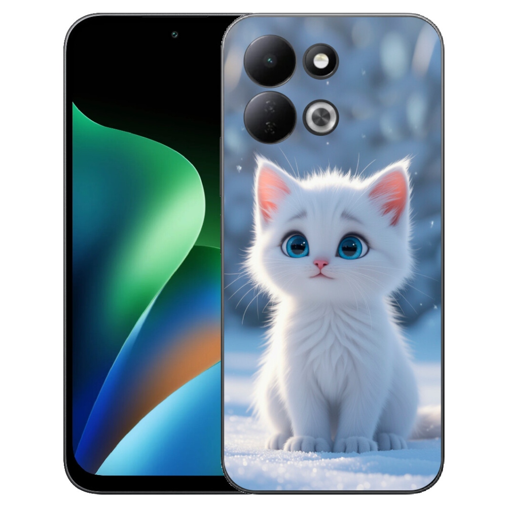 Gelový kryt mmCase na Xiaomi Redmi 17 4G/5G - bílé kotě 3