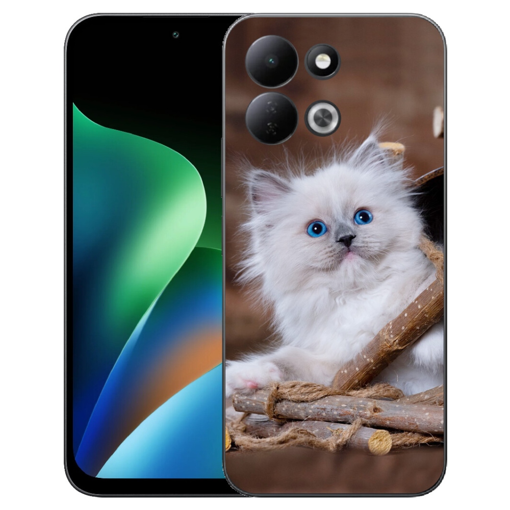 Gelový kryt mmCase na Xiaomi Redmi 17 4G/5G - bílé kotě