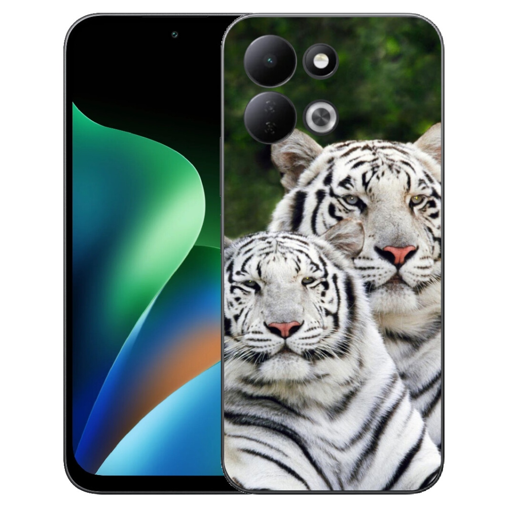 Gelový kryt mmCase na Xiaomi Redmi 17 4G/5G - bílí tygři