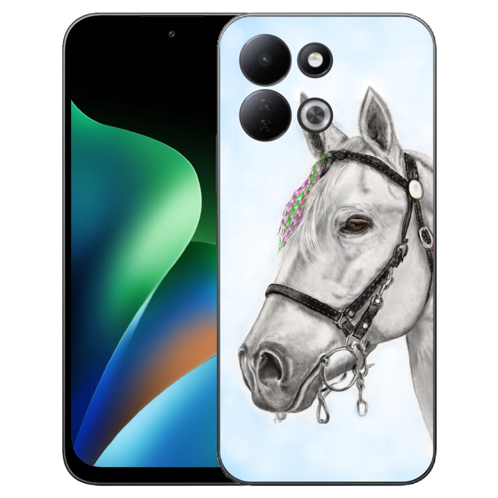 Gelový kryt mmCase na Xiaomi Redmi 17 4G/5G - bílý kůň 1