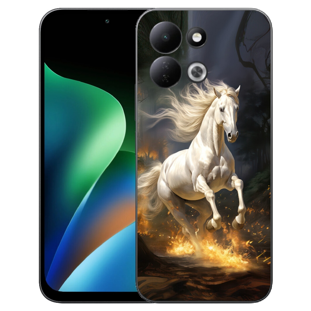 Gelový kryt mmCase na Xiaomi Redmi 17 4G/5G - bílý kůň 2