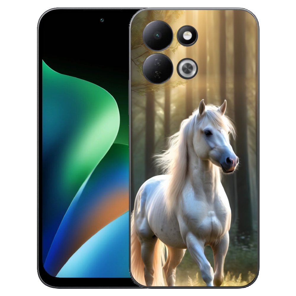 Gelový kryt mmCase na Xiaomi Redmi 17 4G/5G - bílý kůň 3
