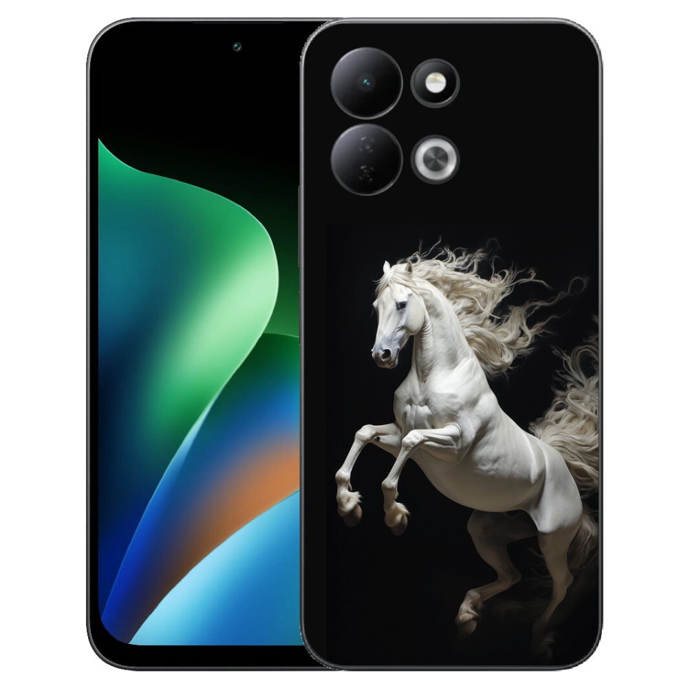 Gelový kryt mmCase na Xiaomi Redmi 17 4G/5G - bílý kůň 4
