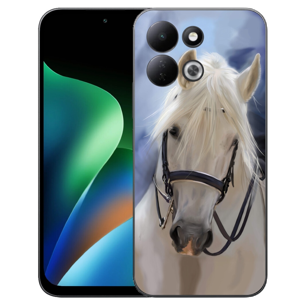 Gelový kryt mmCase na Xiaomi Redmi 17 4G/5G - bílý kůň