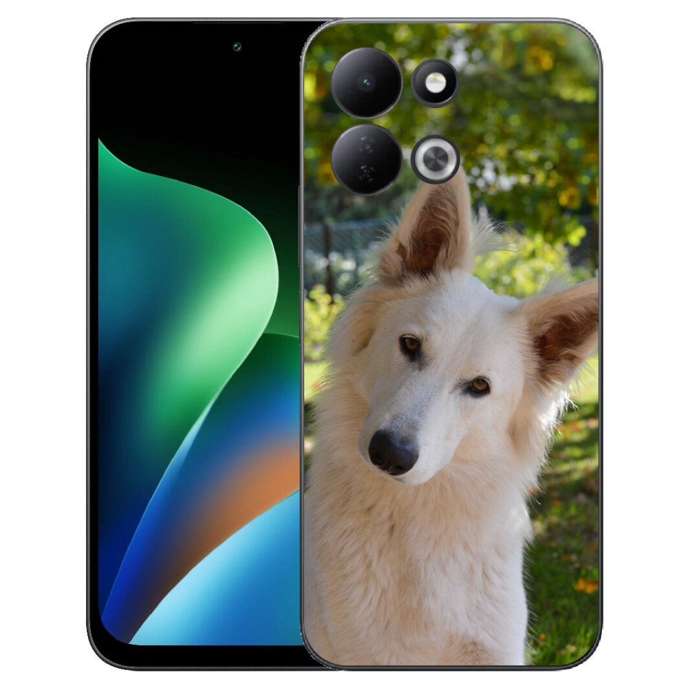 Gelový kryt mmCase na Xiaomi Redmi 17 4G/5G - bílý švýcarský ovčák 1