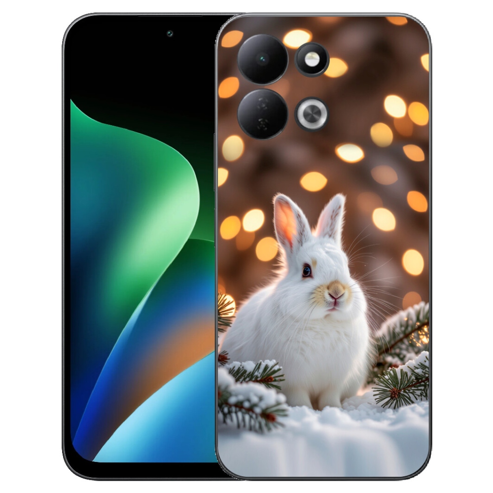 Gelový kryt mmCase na Xiaomi Redmi 17 4G/5G - bílý zajíc