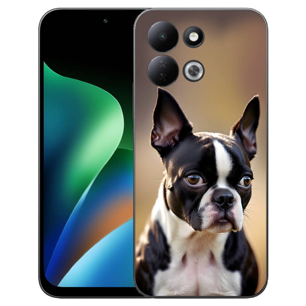 Gelový kryt mmCase na Xiaomi Redmi 17 4G/5G - bostonský teriér